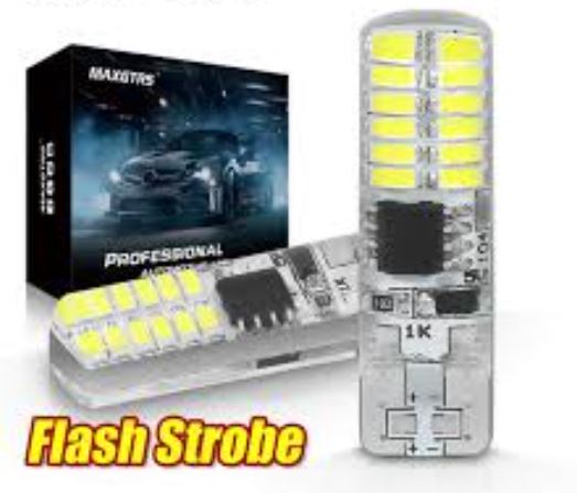 White Strobe Park Bulbs T10/W5W Fitment