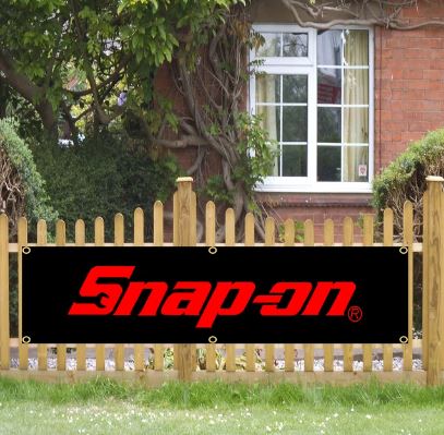 Snap-On Black Garage Banner