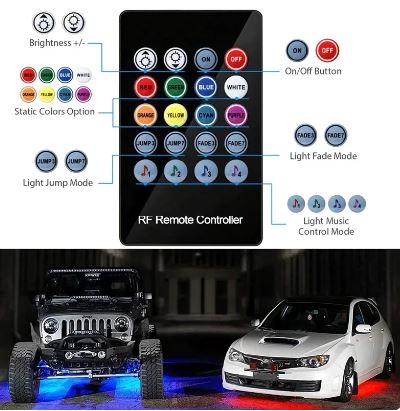 Premium UnderGlow Kit App+Remote