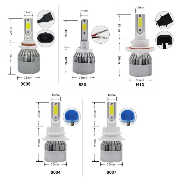 C6 LED's - 6000K